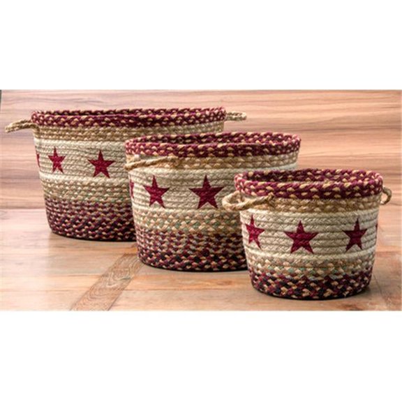 36-UBP357BSSM Small Printed Utility Basket- Burgundy Star