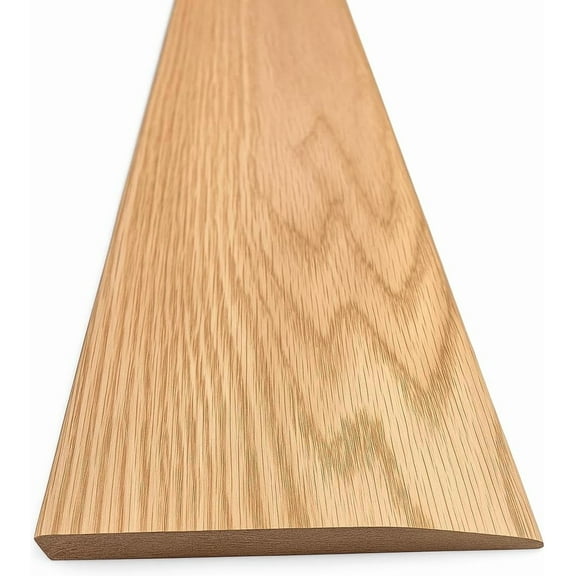36" Unfinished Oak Reducer Threshold – 5" Wide x 5/8" High Half Threshold | Solid Wood Transition Strip for Flooring | Stainable Trim | Made in USA (3 FT)