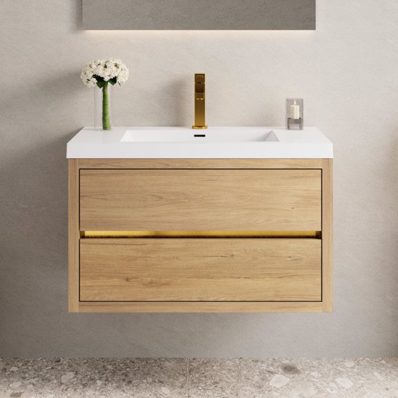 36" Vanity, U-Shape Drain - Efficient Separation of Functions - Bathroom Utility Need - Provides Optimal Convenience