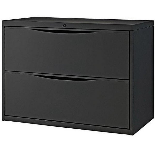 36" W Premium Lateral File Cabinet, 2 Drawer, Black