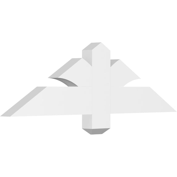 36"W x 10 1/2"H x 2"D x 4"F, 7/12 Pitch, Redmond Architectural Grade PVC Gable Bracket
