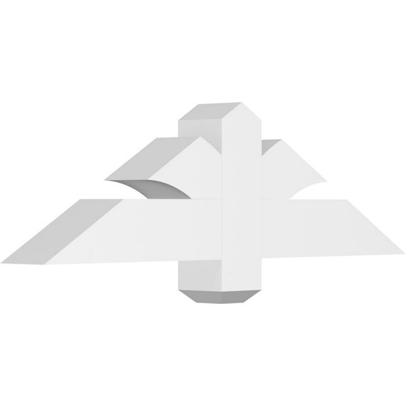 36"W x 10 1/2"H x 4"D x 4"F, 7/12 Pitch, Redmond Architectural Grade PVC Gable Bracket