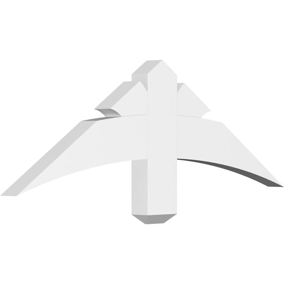 36"W x 12"H x 2"D x 4"F, 8/12 Pitch, Davenport Architectural Grade PVC Gable Bracket