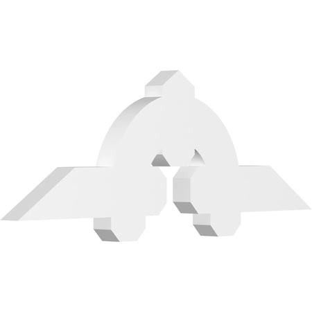 36"W x 12"H x 2"D x 4"F, 8/12 Pitch, Ericson Architectural Grade PVC Gable Bracket