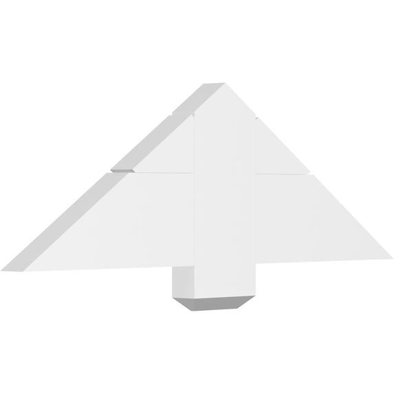 36"W x 12"H x 2"D x 6"F, 8/12 Pitch, Kennewick Architectural Grade PVC Gable Bracket
