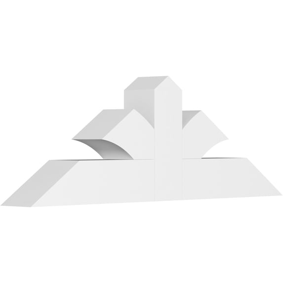 36"W x 12"H x 4"D x 4"F, 8/12 Pitch, Richland Architectural Grade PVC Gable Bracket