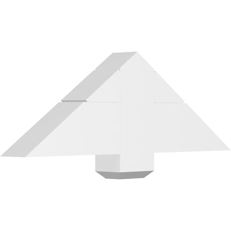 36"W x 12"H x 4"D x 6"F, 8/12 Pitch, Kennewick Architectural Grade PVC Gable Bracket
