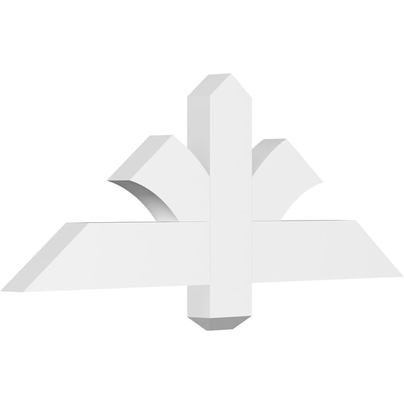 36"W x 13 1/2"H x 2"D x 4"F, 9/12 Pitch, Redmond Architectural Grade PVC Gable Bracket