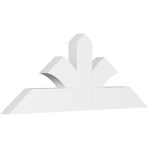 36"W x 13 1/2"H x 2"D x 4"F, 9/12 Pitch, Richland Architectural Grade PVC Gable Bracket