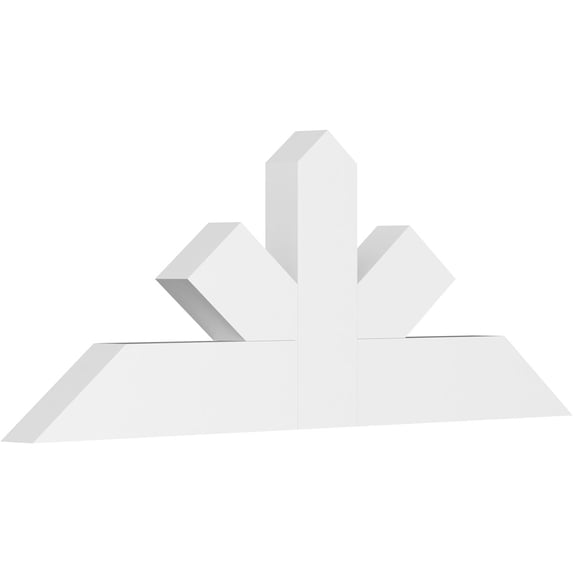 36"W x 13 1/2"H x 2"D x 4"F, 9/12 Pitch, Saratoga Architectural Grade PVC Gable Bracket