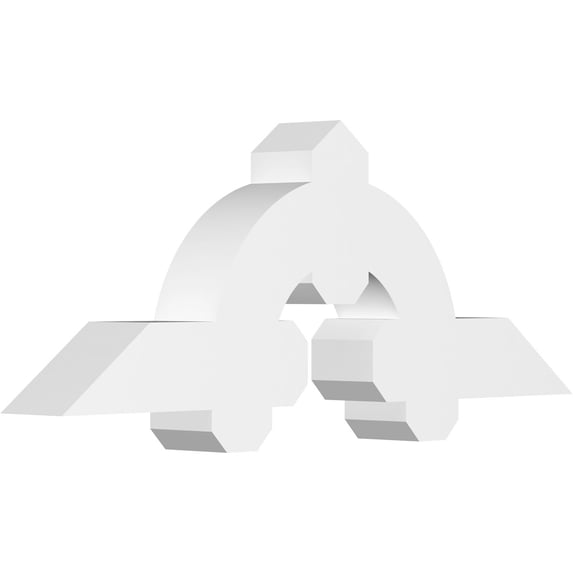 36"W x 13 1/2"H x 4"D x 4"F, 9/12 Pitch, Ericson Architectural Grade PVC Gable Bracket
