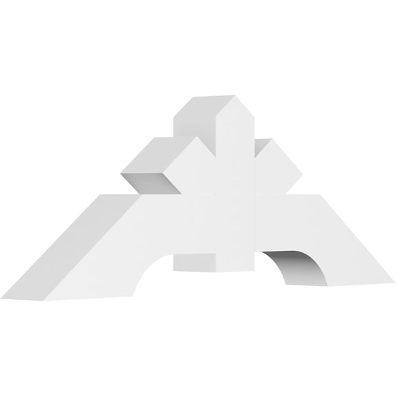 36"W x 13 1/2"H x 4"D x 4"F, 9/12 Pitch, Vanguard Architectural Grade PVC Gable Bracket