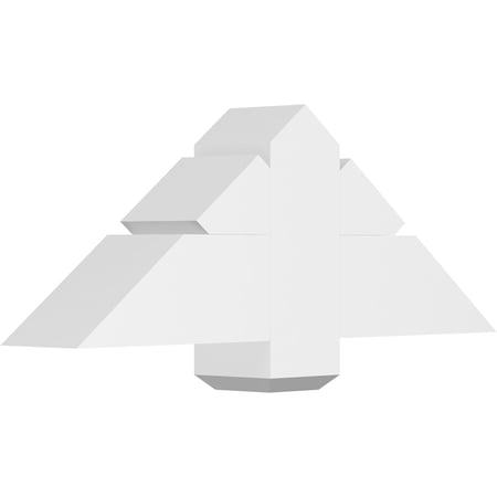 36"W x 13 1/2"H x 6"D x 6"F, 9/12 Pitch, Kennewick Architectural Grade PVC Gable Bracket