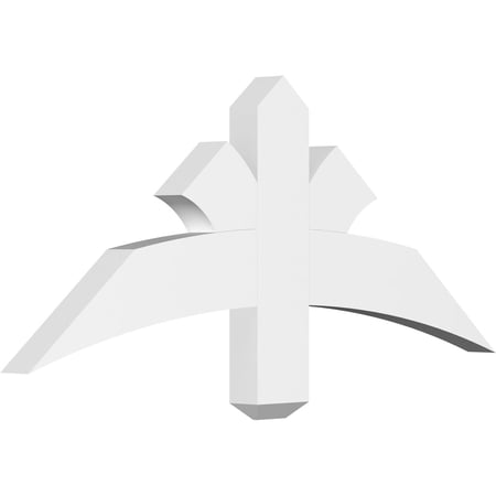 36"W x 15"H x 2"D x 4"F, 10/12 Pitch, Davenport Architectural Grade PVC Gable Bracket