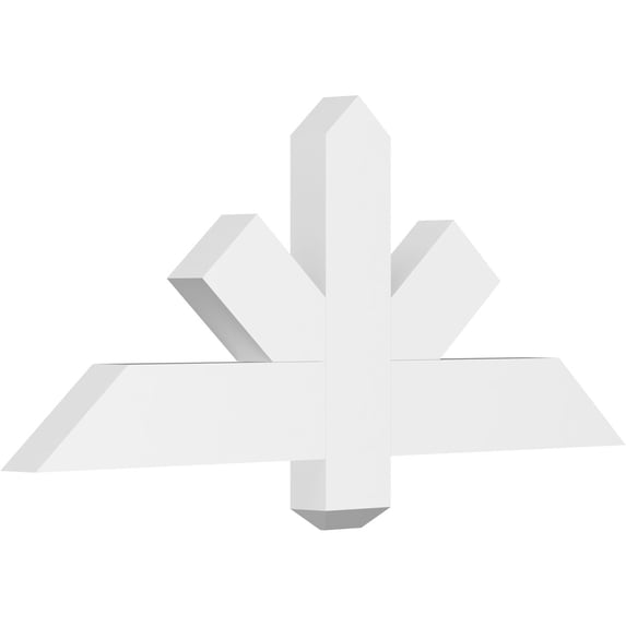 36"W x 15"H x 2"D x 4"F, 10/12 Pitch, Kennewick Architectural Grade PVC Gable Bracket