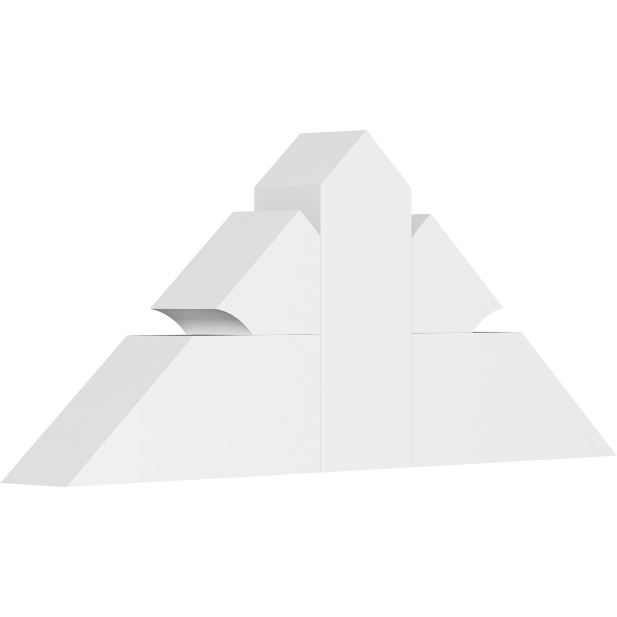 36"W x 15"H x 4"D x 6"F, 10/12 Pitch, Richland Architectural Grade PVC Gable Bracket