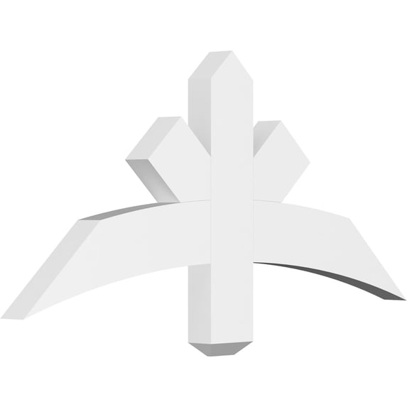 36"W x 16 1/2"H x 2"D x 4"F, 11/12 Pitch, Alberta Architectural Grade PVC Gable Bracket