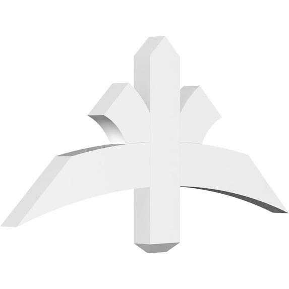 36"W x 16 1/2"H x 2"D x 4"F, 11/12 Pitch, Davenport Architectural Grade PVC Gable Bracket