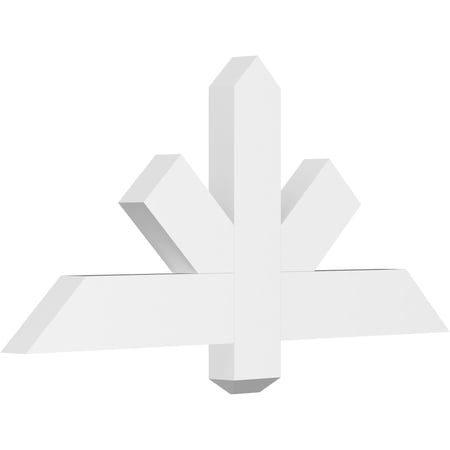 36"W x 16 1/2"H x 2"D x 4"F, 11/12 Pitch, Kennewick Architectural Grade PVC Gable Bracket