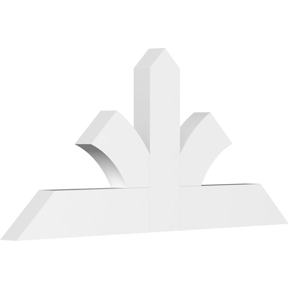 36"W x 16 1/2"H x 2"D x 4"F, 11/12 Pitch, Richland Architectural Grade PVC Gable Bracket