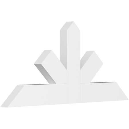 36"W x 16 1/2"H x 2"D x 4"F, 11/12 Pitch, Saratoga Architectural Grade PVC Gable Bracket