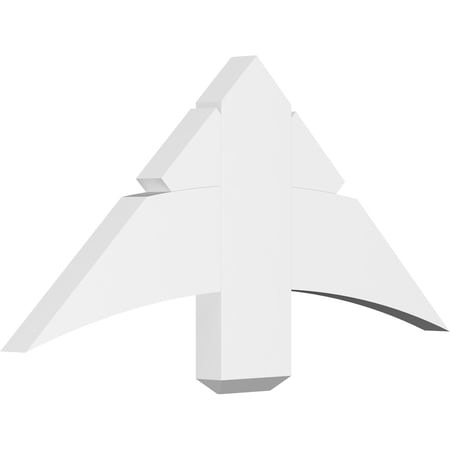 36"W x 16 1/2"H x 2"D x 6"F, 11/12 Pitch, Alberta Architectural Grade PVC Gable Bracket