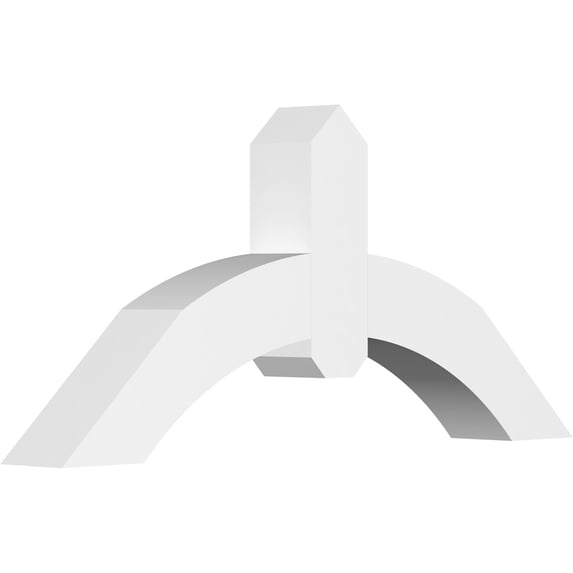 36"W x 16 1/2"H x 4"D x 4"F, 11/12 Pitch, Archdale Architectural Grade PVC Gable Bracket