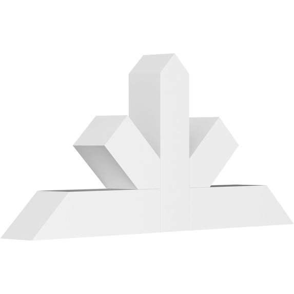 36"W x 16 1/2"H x 4"D x 4"F, 11/12 Pitch, Saratoga Architectural Grade PVC Gable Bracket