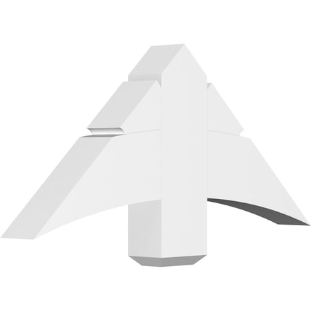 36"W x 16 1/2"H x 4"D x 6"F, 11/12 Pitch, Davenport Architectural Grade PVC Gable Bracket