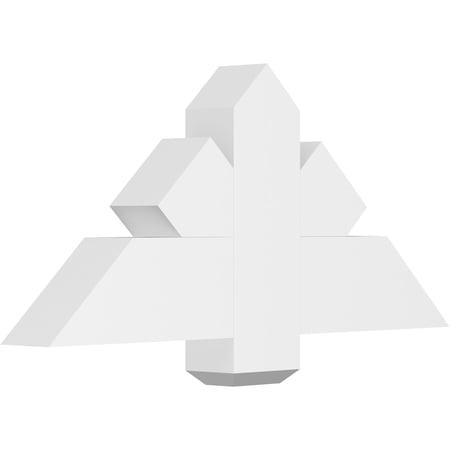 36"W x 16 1/2"H x 4"D x 6"F, 11/12 Pitch, Kennewick Architectural Grade PVC Gable Bracket