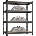 36" W x 16" D x 55" H Adjustable Garage Storage Shelves 4Shelf Heavy