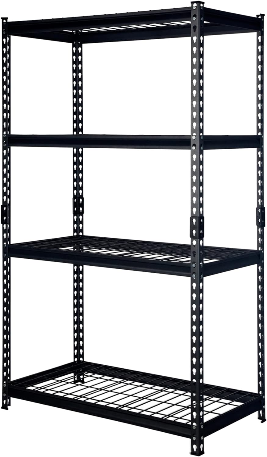 36" W x 18" D x 60" H Adjustable Height 4Shelf Steel Shelving Unit