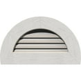thumbnail image 1 of 36"W x 18"H Half Round Gable Vent (41"W x 23"H Frame Size): Primed, Functional, Rough Sawn Western Red Cedar Gable Vent w/ 1" x 4" Flat Trim Frame, 1 of 12