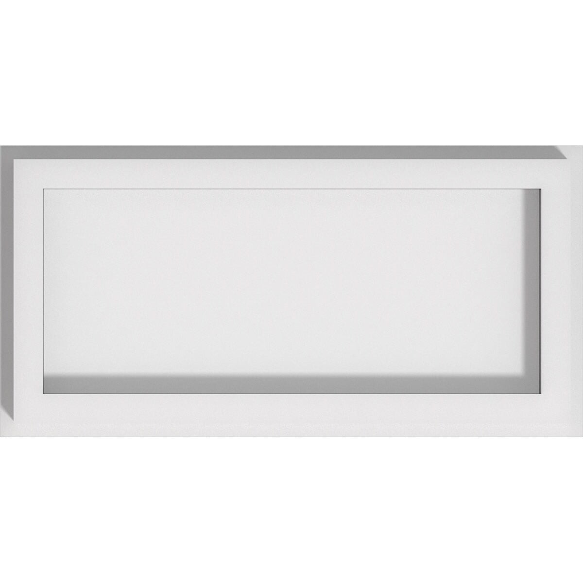 White PVC Rectangle Contemporary Ceiling Medallion, 36" x 18"