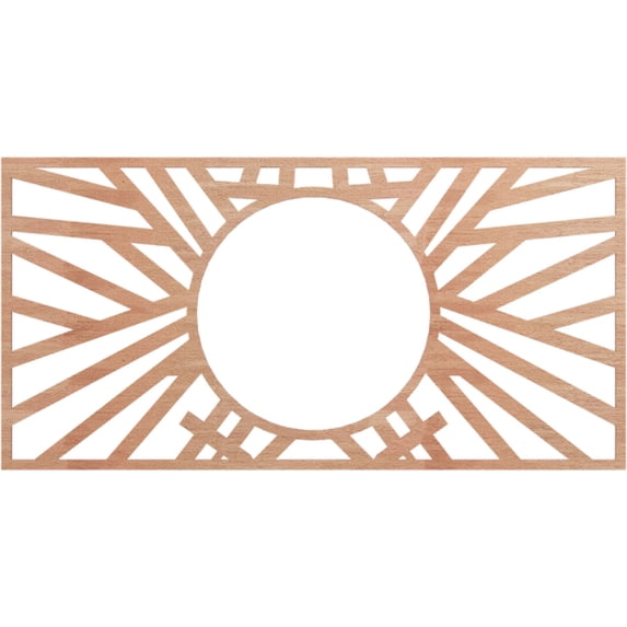 36"W x 18"H x 13 3/8"ID x 1/4"T Hoover Wood Fretwork Pierced Ceiling Medallion, Cherry