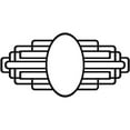 thumbnail image 1 of 36"W x 18"H x 17"IH x 9 7/8"IW x 1"P Elizabeth Architectural Grade PVC Pierced Ceiling Medallion, Black, 1 of 10