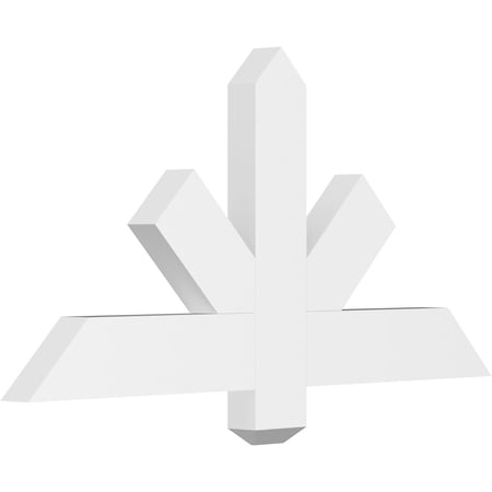 36"W x 18"H x 2"D x 4"F, 12/12 Pitch, Kennewick Architectural Grade PVC Gable Bracket