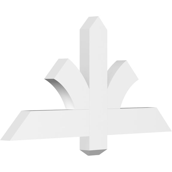 36"W x 18"H x 2"D x 4"F, 12/12 Pitch, Redmond Architectural Grade PVC Gable Bracket