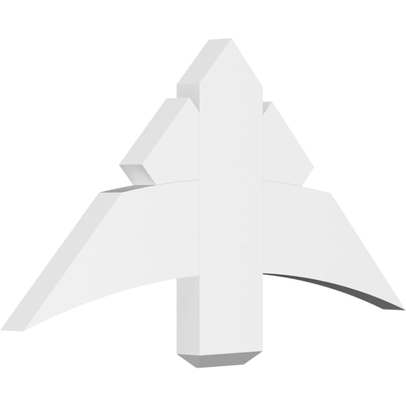 36"W x 18"H x 2"D x 6"F, 12/12 Pitch, Alberta Architectural Grade PVC Gable Bracket
