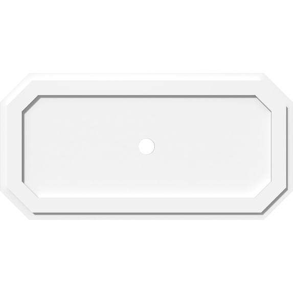 36"W x 18"H x 2"ID x 12 1/2"C x 1"P Emerald Architectural Grade PVC Contemporary Ceiling Medallion