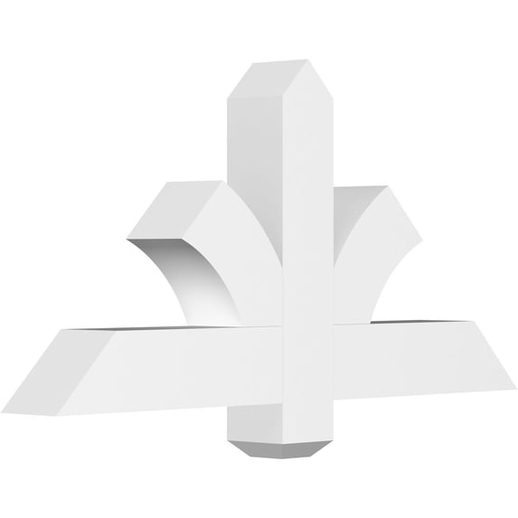 36"W x 18"H x 4"D x 4"F, 12/12 Pitch, Redmond Architectural Grade PVC Gable Bracket