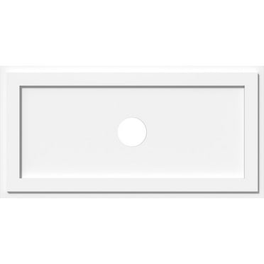 36"W x 18"H x 4"ID x 12 1/2"C x 1"P Rectangle Architectural Grade PVC Contemporary Ceiling Medallion