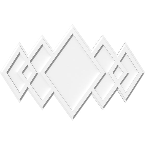 36"W x 24"H x 11 1/4"C x 1"P Zoe Architectural Grade PVC Contemporary Ceiling Medallion