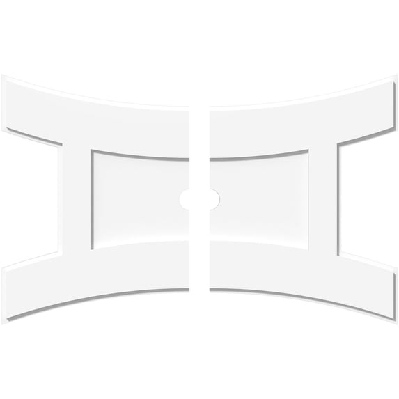 36"W x 24"H x 2"ID x 7 3/4"C x 1"P Haven Architectural Grade PVC Contemporary Ceiling Medallion, Two Piece
