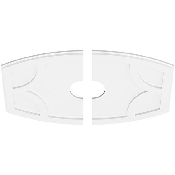 36"W x 24"H x 6"ID x 19 1/2"C x 1"P Kailey Architectural Grade PVC Contemporary Ceiling Medallion, Two Piece