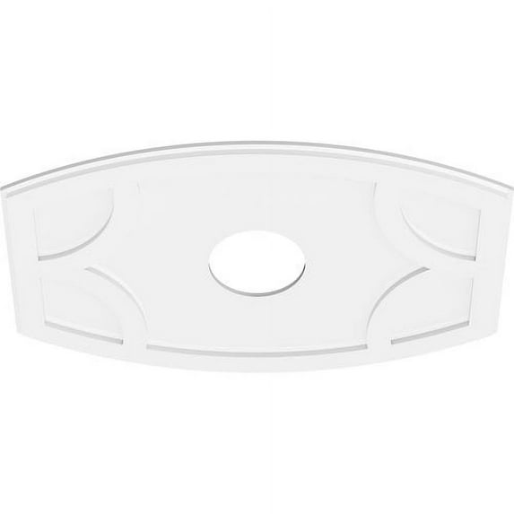 36"W x 24"H x 7"ID x 19 1/2"C x 1"P Kailey Architectural Grade PVC Contemporary Ceiling Medallion