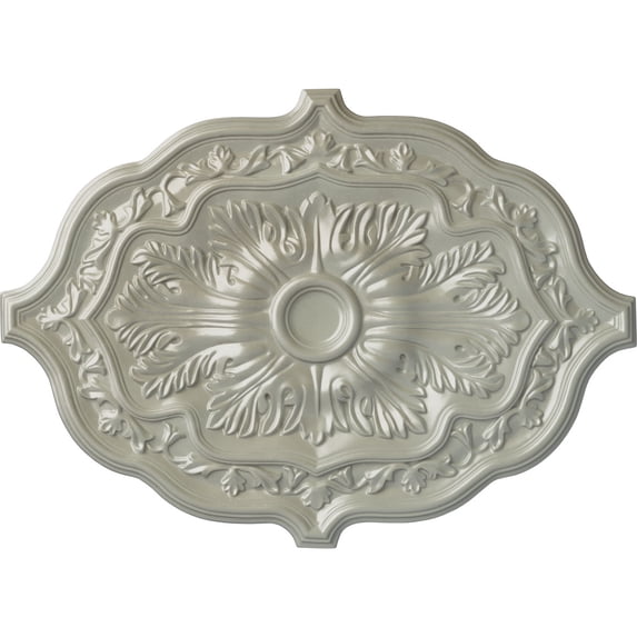 36"W x 26"H x 1 1/2"P Pesaro Ceiling Medallion, Hand-Painted Flash Copper