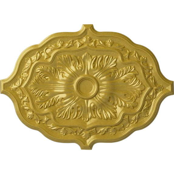 36"W x 26"H x 1 1/2"P Pesaro Ceiling Medallion Rich Gold Finished