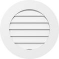 thumbnail image 1 of 36"W x 36"H Round Surface Mount PVC Gable Vent: Non-Functional, w/ 3-1/2"W x 1"P Standard Frame, 1 of 13