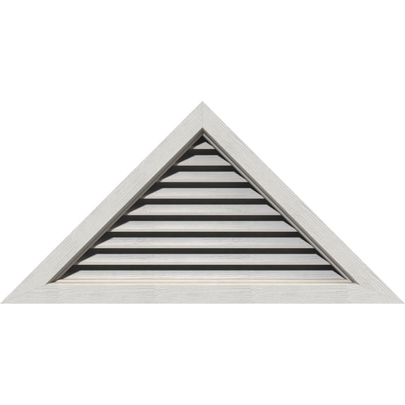 36"W x 7 1/2"H Triangle Gable Vent (61"W x 12 3/4"H Frame Size) 5/12 Pitch: Primed, Functional, Rough Sawn Western Red Cedar Gable Vent w/ Brick Mould Face Frame